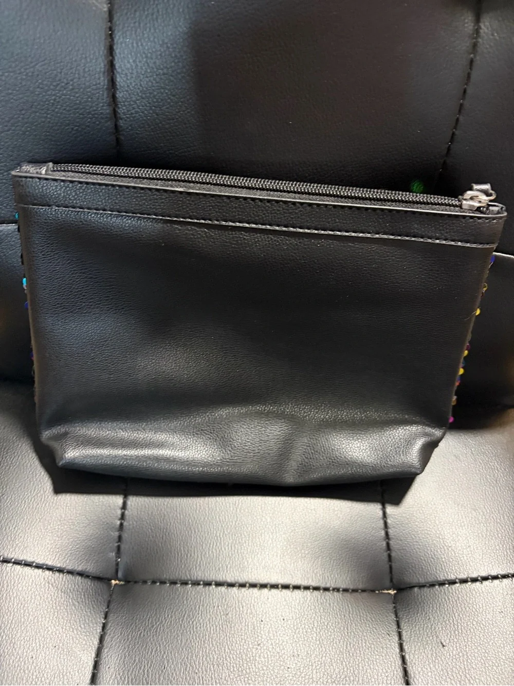 Victoria's Secret Rainbow Sequin Zip Clutch